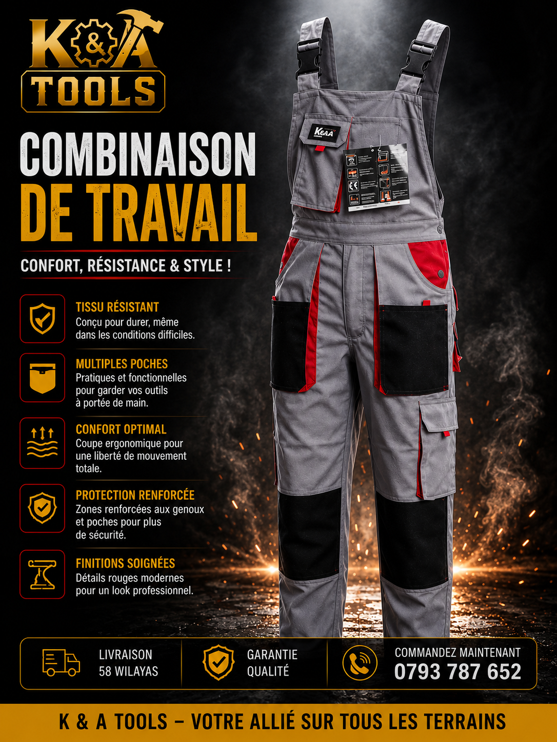 salopette de travail V-MAX