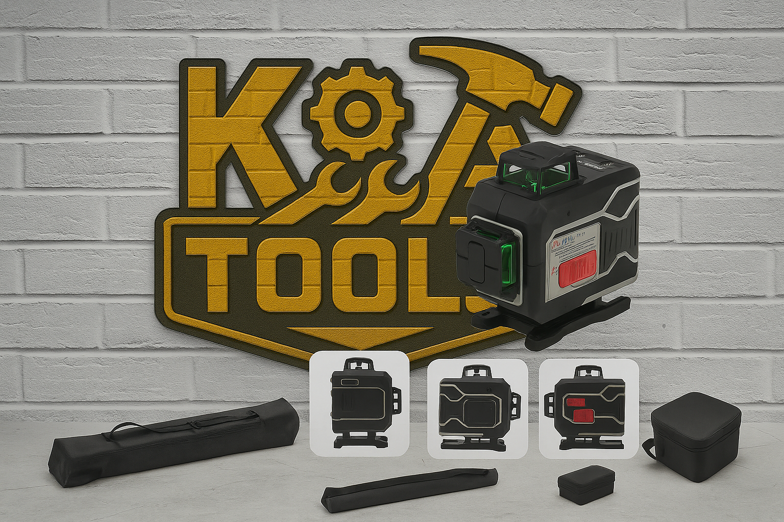 Niveau Laser 4D 16 Lignes 30M avec Perche Télescopique