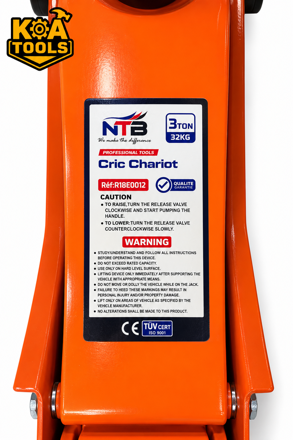 CRIC CHARIOT ORANGE 3T