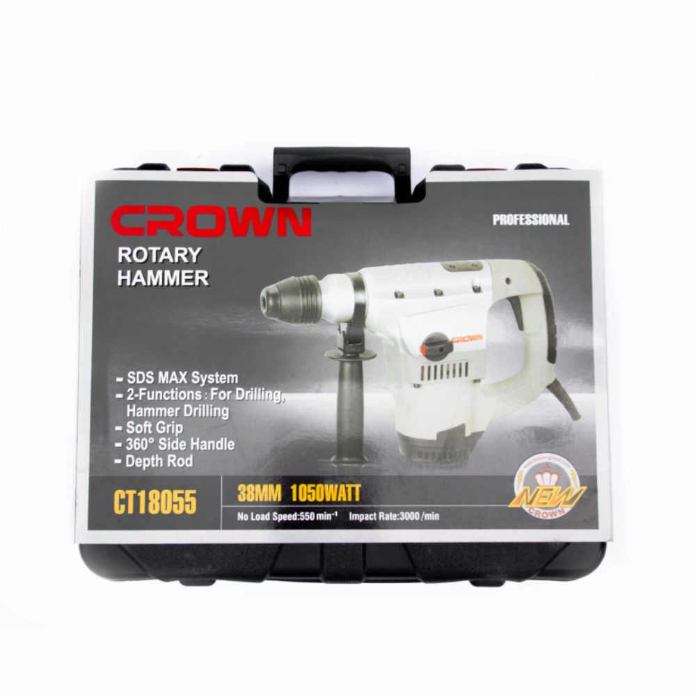 Crown Marteau piqueur perforateur Sds-Max 1050w 38mm 8.0j
