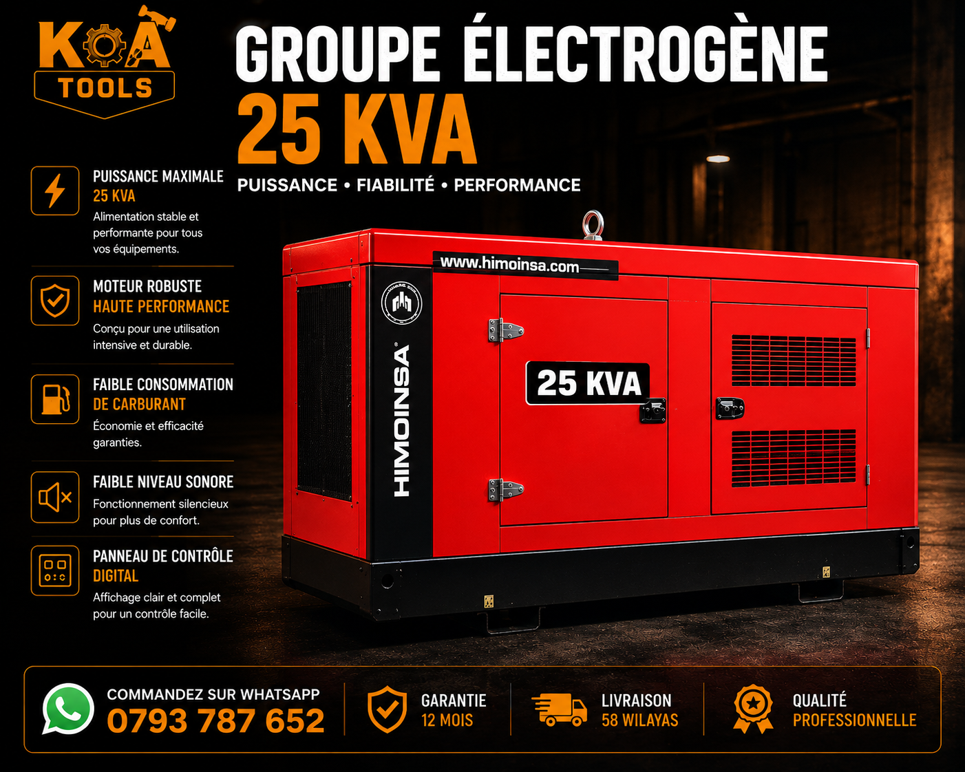 GROUPE ELECTROGENE 25KVA  HIMOINSA