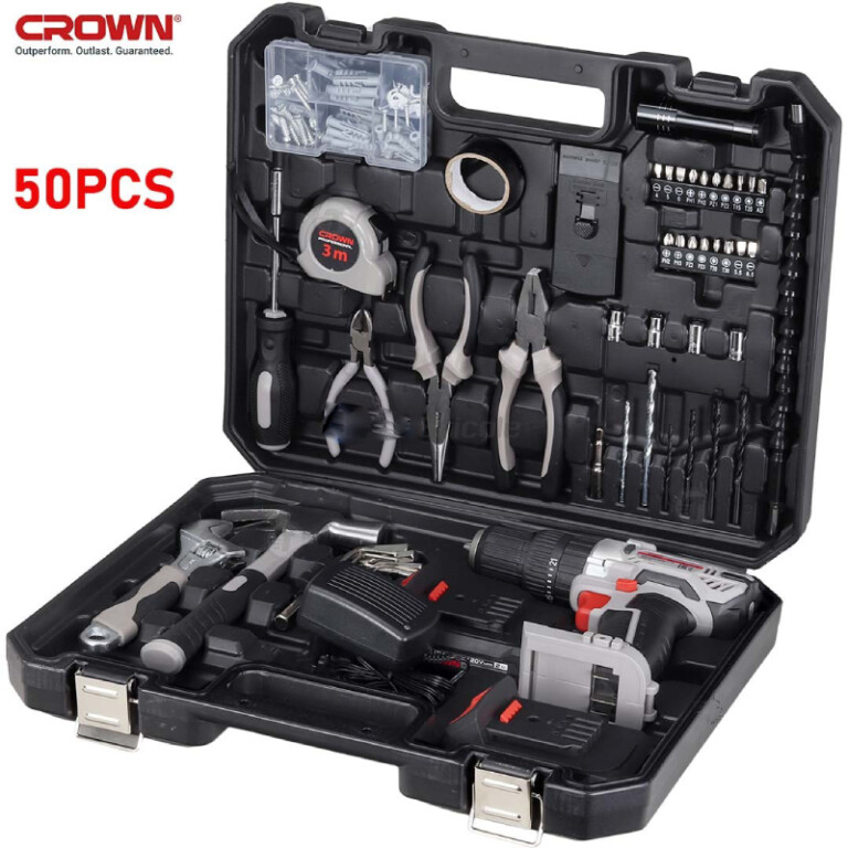 Visseuse-Perceuse à Percussion Sans Fil CROWN 20V 50 PCS