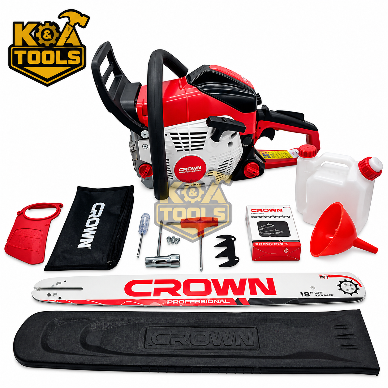 Tronçonneuse thermique à essence 3000W  58 cm³ CROWN