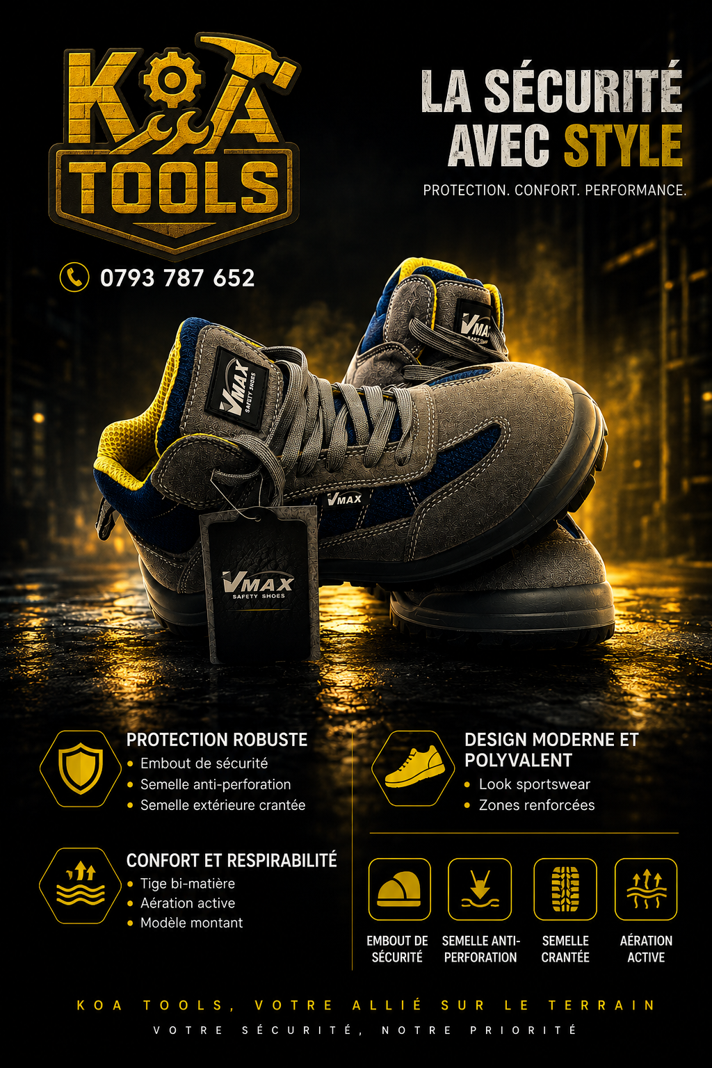 chaussures de sécurité montantes VMax