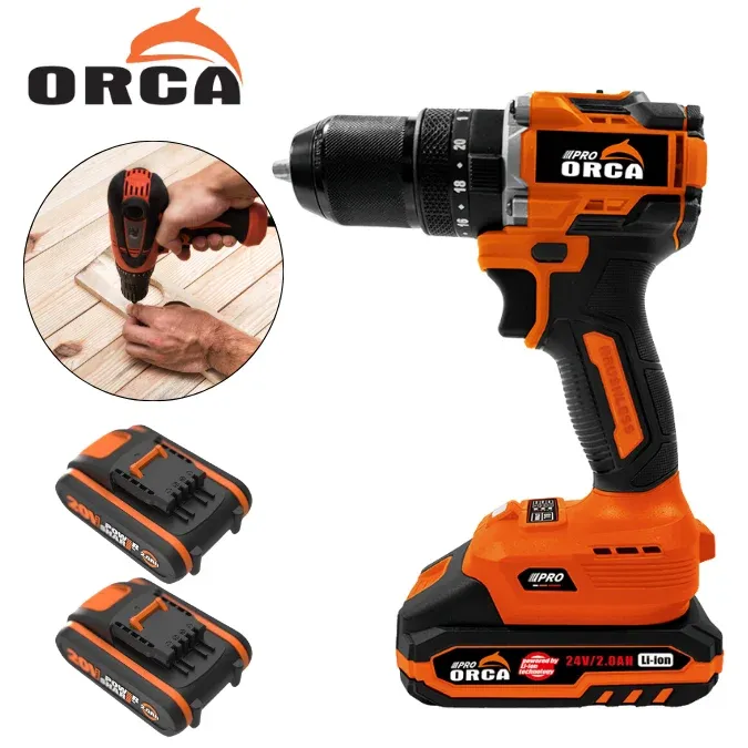Visseuse perceuse a percussion Sans-fil 60N.m 2 Batteries 20v brushess ORCA